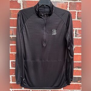 Holloway Boston Red Sox Large Black Quarter-Zip Long Sleeve Pullover C1